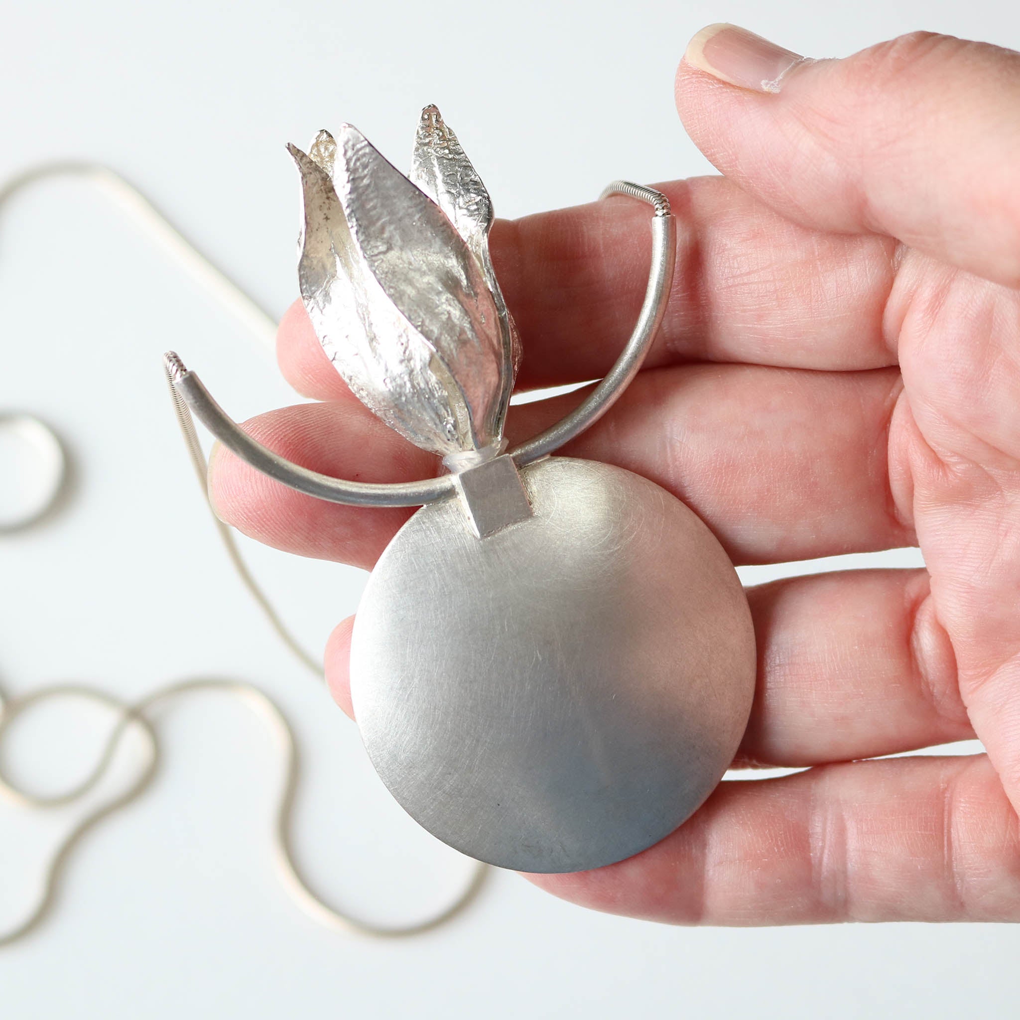 Perfume Flacon Pendant in Sterling Silver